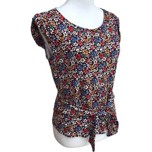 Anthropologie Maeve Ditzy Floral Pasture Wrap Top NEW - Picture 4 of 10